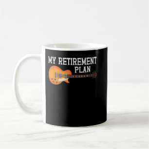 Mug Mon plan de retraite Guitariste Guitare Joueur Mus