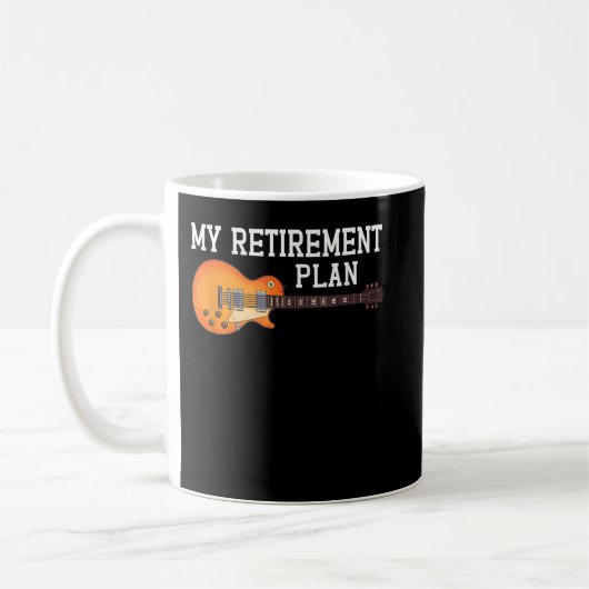 Mug Mon plan de retraite Guitariste Guitare Joueur Mus (Gauche)
