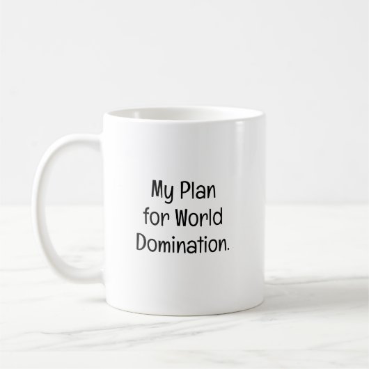 Mug Mon Plan pour la Domination Mondiale (Gauche)