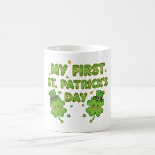 Mug Mon premier jour de la Saint-Patrick | Joli trèfle (Centre)