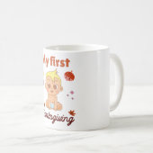 Mug Mon premier jour de Thanksgiving (Devant droit)