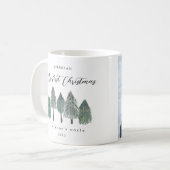 Mug Mon premier Noël en oncle Photo Pine Trees (Devant gauche)