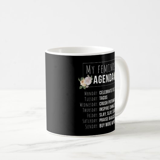 Mug Mon programme féministe Féminisme (Devant droit)
