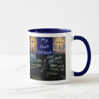 Mug Mon propre motif de prison design 1 couleur motif