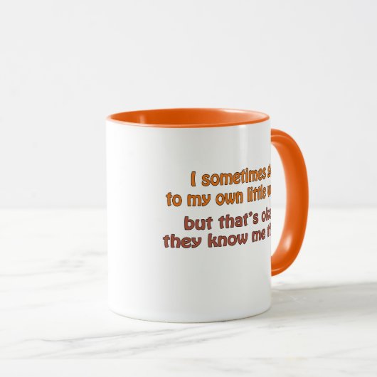 Mug Mon propre petit monde (Devant droit)