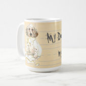 Mug Mon Setter anglais a mangé mes devoirs (Devant gauche)
