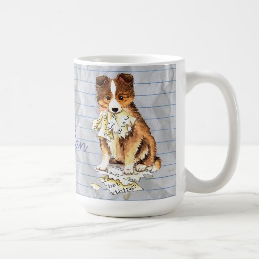 Mug Mon Sheltie a mangé mon plan de leçon (Droite)