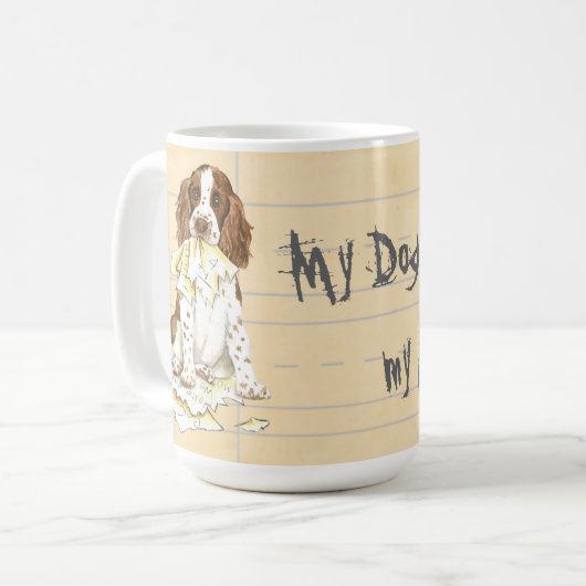 Mug Mon Springer Anglais A Mangé Ma Maison (Devant gauche)