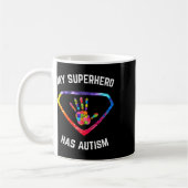 Mug Mon super-héros a une conscience de l'autisme  (Gauche)