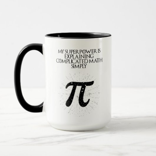 Mug Mon super-pouvoir Expliquer simplement des maths c (Gauche)
