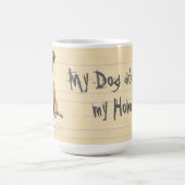 Mug Mon Terrier frontalier a mangé mes devoirs (Centre)