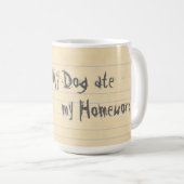 Mug Mon Terrier frontalier a mangé mes devoirs (Devant droit)