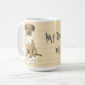 Mug Mon Terrier frontalier a mangé mes devoirs (Devant gauche)