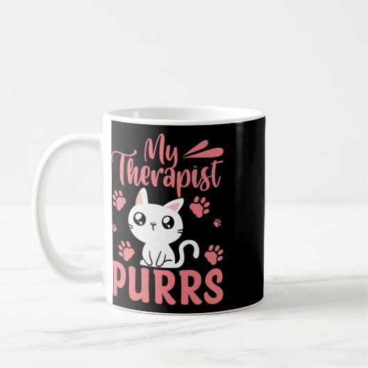 Mug Mon Thérapeute Ronronne _2  (Gauche)