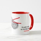 Mug Mon travail commence à interférer avec mon crochet (Devant droit)