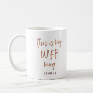 Mug Mon travail depuis la boue domestique  Script Gold