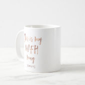 Mug Mon travail depuis la boue domestique | Script or  (Devant gauche)