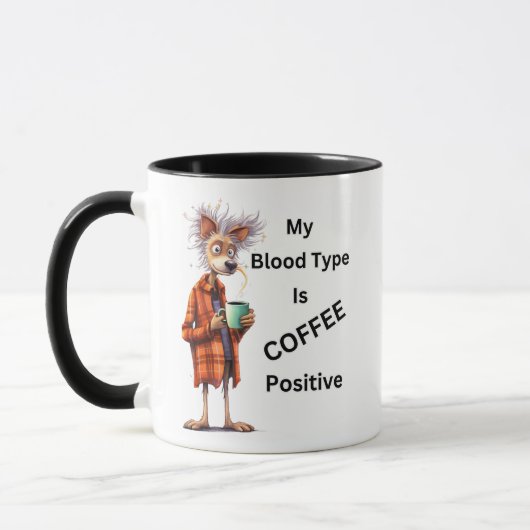 MUG MON TYPE DE SANG EST CAFÉ POSITIF (Gauche)