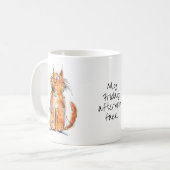 Mug Mon visage du vendredi après-midi Chat Humour de l (Devant gauche)