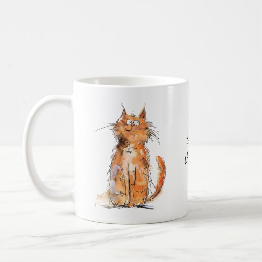 Mug Mon visage du vendredi après-midi Chat Humour de l (Gauche)