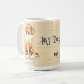 Mug Mon Vizsla a mangé mon travail (Devant gauche)