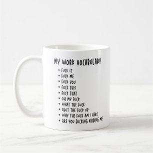 Mug Mon Vocabulaire de travail - Drôle Coworker Cadeau