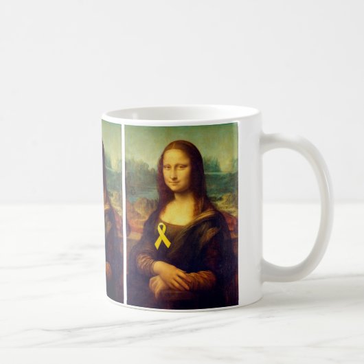 Mug Mona Lisa Au Ruban Jaune (Droite)