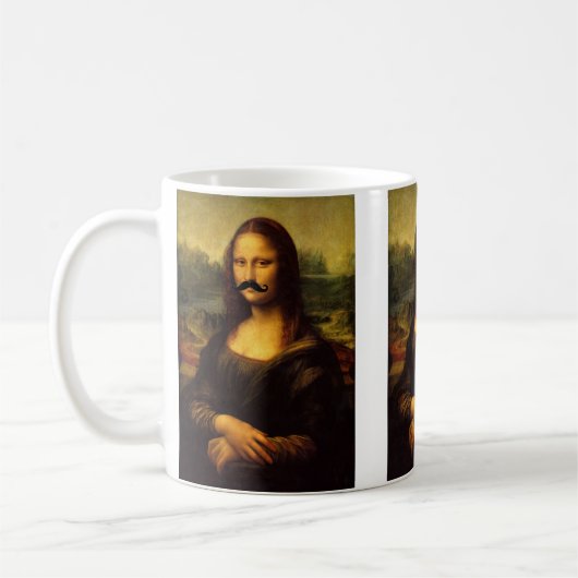 Mug Mona Lisa Avec Moustache (Gauche)