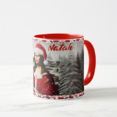 Mug Mona Lisa Buon Natale Christmas Classic Mug, 11 oz (Devant droit)