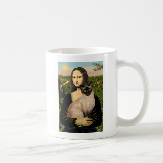 Mug Mona Lisa - Chat siamois point seal (Droite)