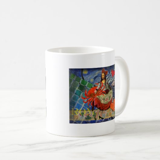 Mug Mona Lisa Fun Zodiac Whimsical (Devant droit)