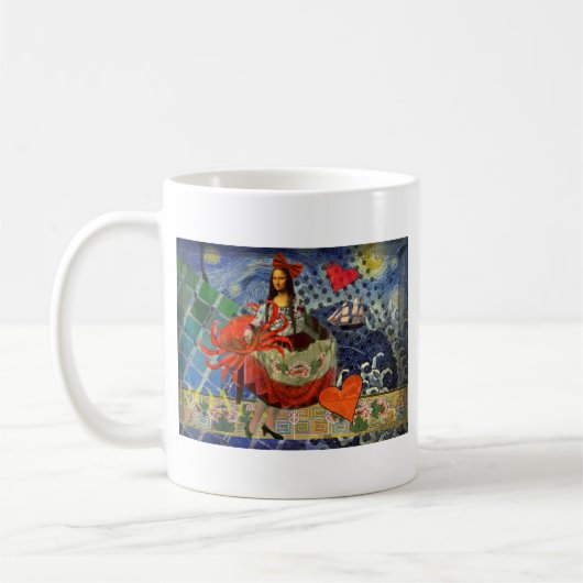 Mug Mona Lisa Fun Zodiac Whimsical (Gauche)