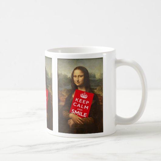 Mug Mona Lisa Gardez Le Calme Et Le Sourire (Droite)