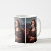 Mug Mona Lisa souffle de bulle grise gomme (Devant droit)
