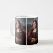 Mug Mona Lisa souffle de bulle grise gomme (Devant gauche)