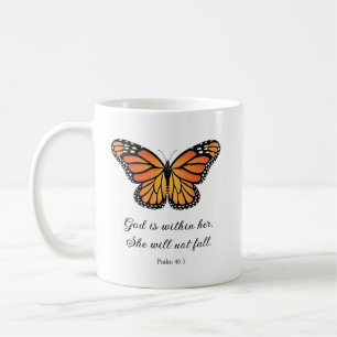 Mug Monarch Bouteille de café papillon Dieu est dans e