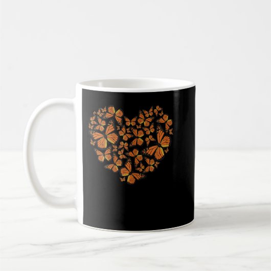 Mug Monarch Butterfly Love Heart T Don pour les femmes (Gauche)