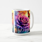 Mug Monarch Butterfly on Rose at Sunset Personalized (Devant droit)