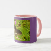 Mug Monarque noir violet (Devant droit)