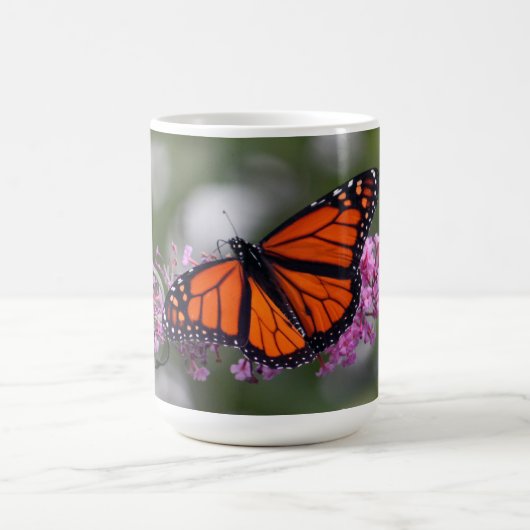 Mug Monarque Orange Papillon Floral Photo (Centre)