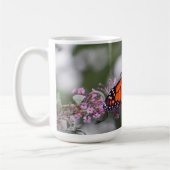 Mug Monarque Orange Papillon Floral Photo (Gauche)