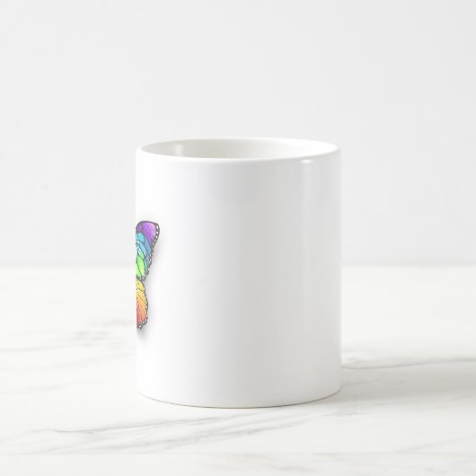 Mug Monarque papillon arc-en-ciel (Centre)