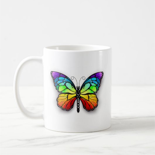 Mug Monarque papillon arc-en-ciel (Gauche)