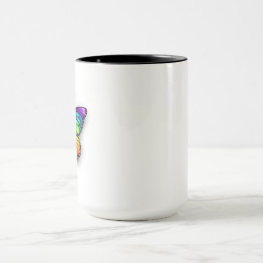 Mug Monarque papillon arc-en-ciel (Centre)