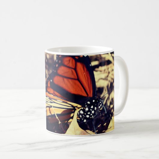 Mug Monarque Papillon Nature Personnalisée (Devant droit)