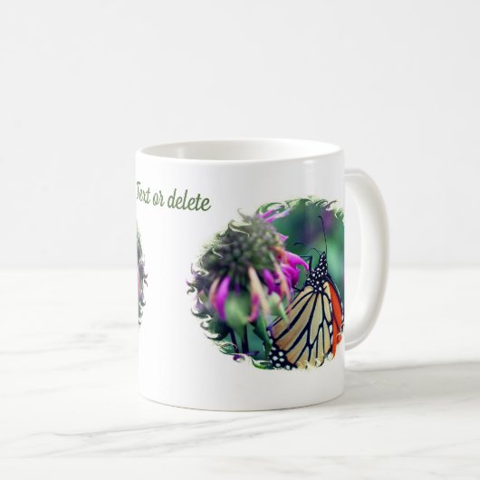 Mug Monarque Papillon Nature Personnalisée (Devant droit)