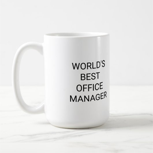 Mug Monde Best Office Manager Monochrome (Gauche)