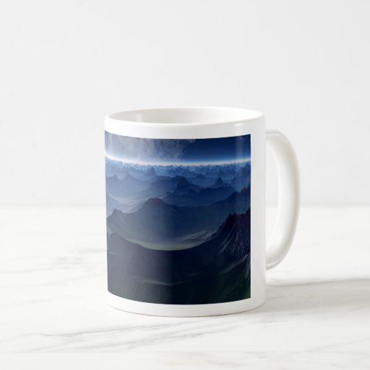 Mug monde bleu (Devant droit)