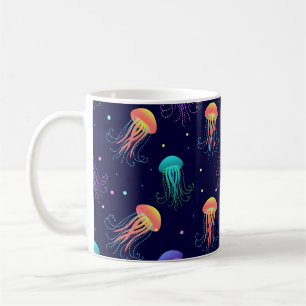 Mug Monde de méduses sous-marines : motif lumineux.