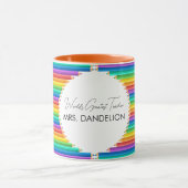 Mug Monde Enseignant le plus grand Rainbow Crayons Sch (Centre)
